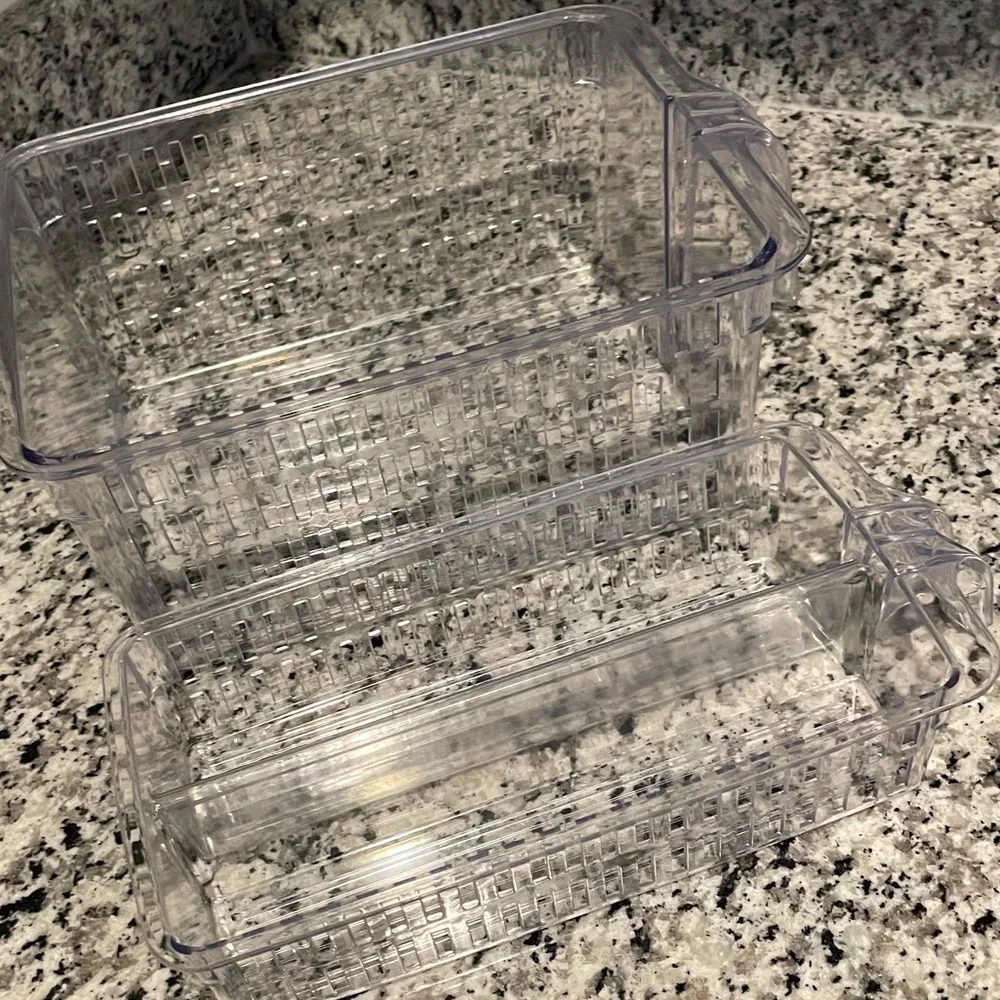 2 Clear Plastic Storage Bins - The Container Store